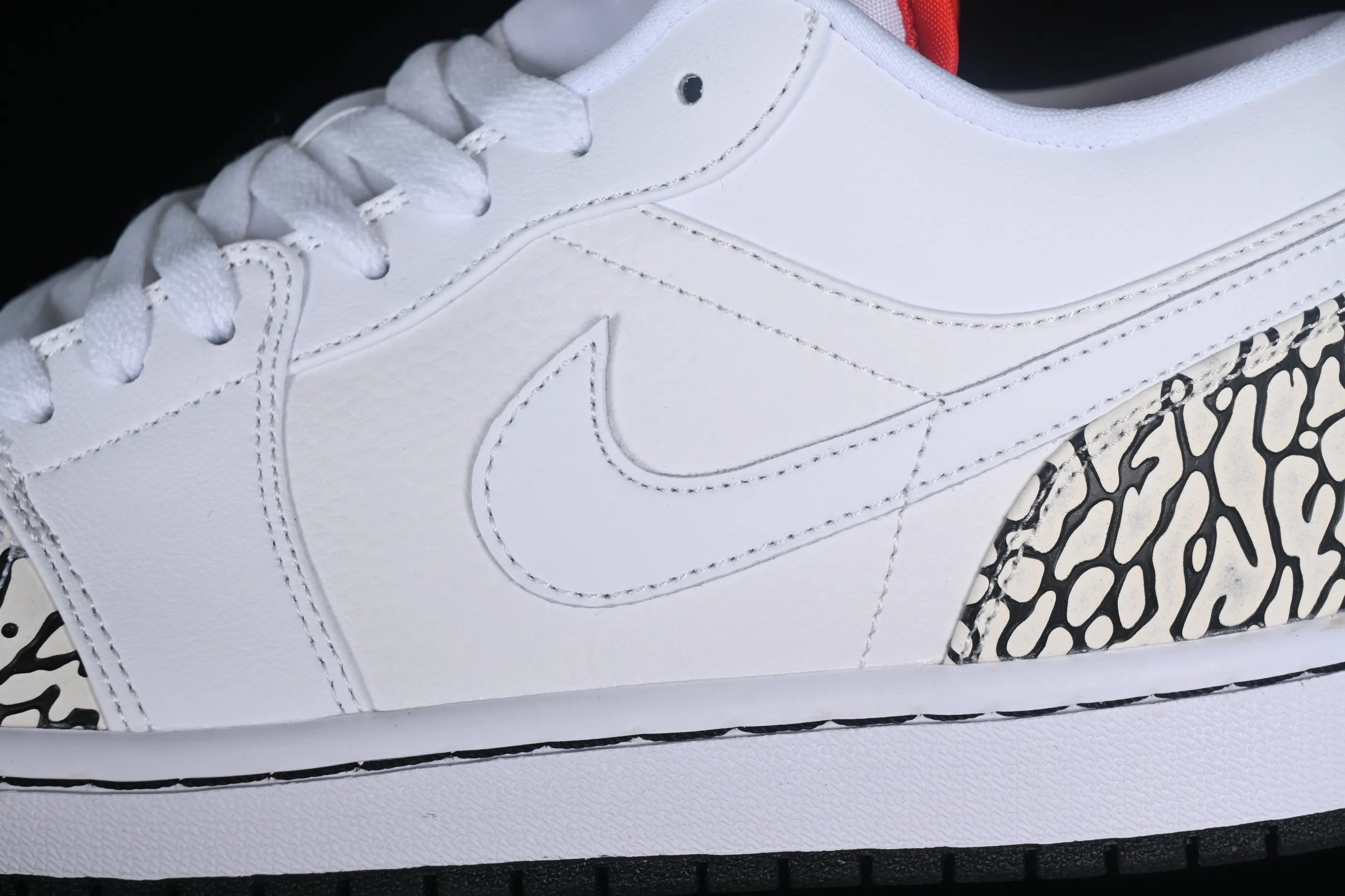 All categories Air Jordan Jordan series basketball shoes Air Jordan 1 Low Air Jordan 1 Low AJ1 Joe 1 white burst pattern low-top cultural casual sneakers 338145-162